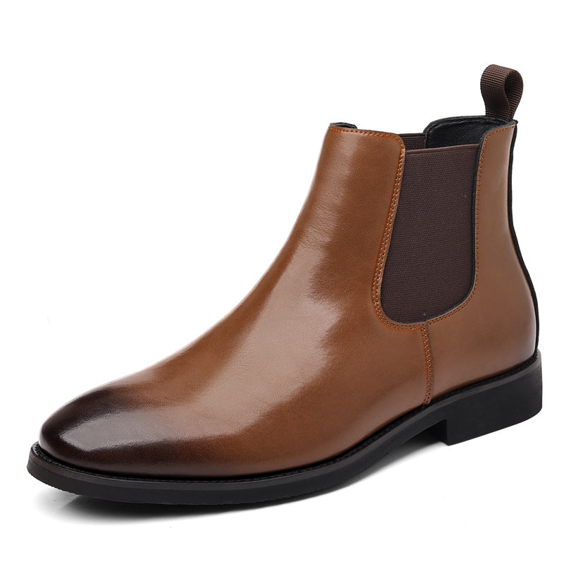 Bottes Rétro en Cuir Doublées Polaire