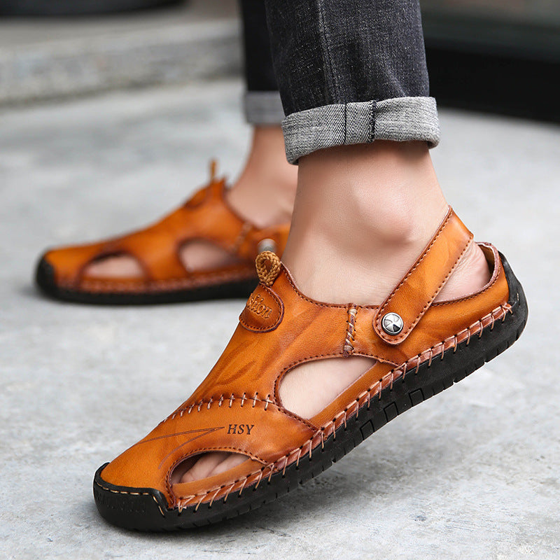 Sandales de Marche en Cuir Véritable