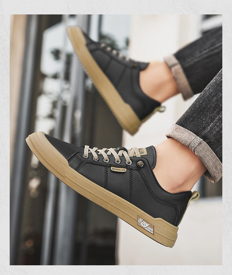 Baskets Basses en Cuir Souple