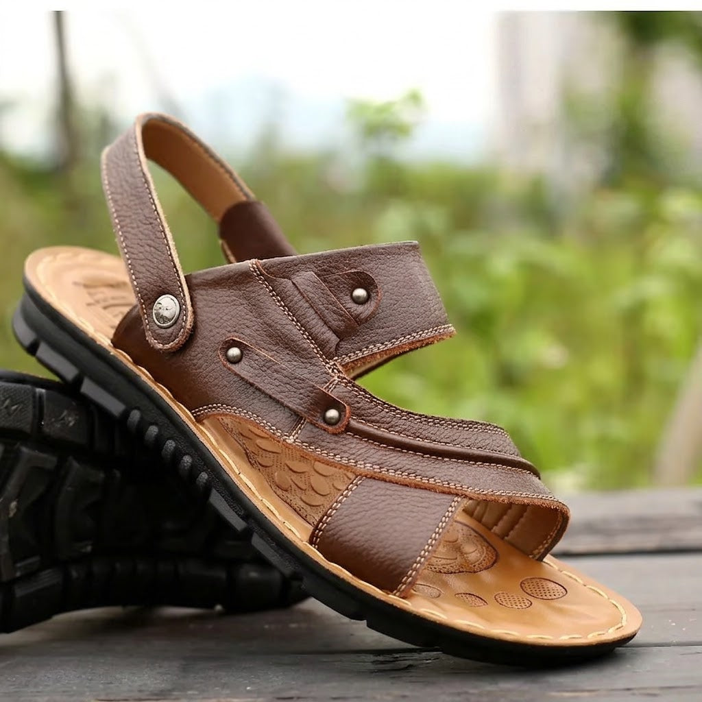 Sandales Cuir Solide