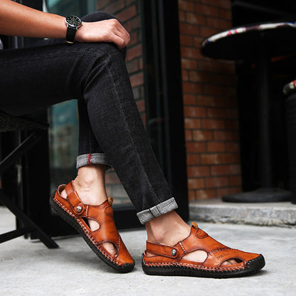 Sandales de Marche en Cuir Véritable