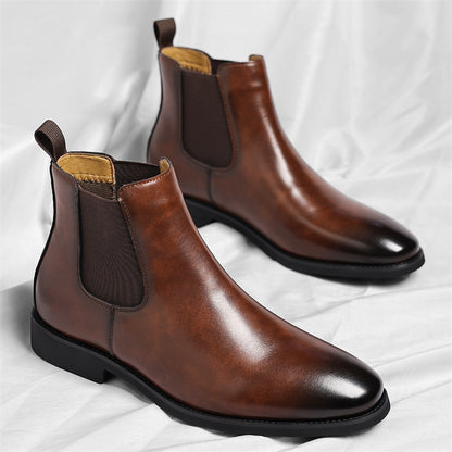 Bottes Rétro en Cuir Doublées Polaire