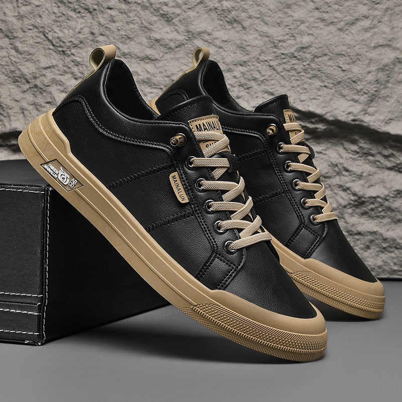 Baskets Basses en Cuir Souple