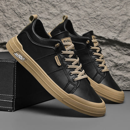 Baskets Basses en Cuir Souple