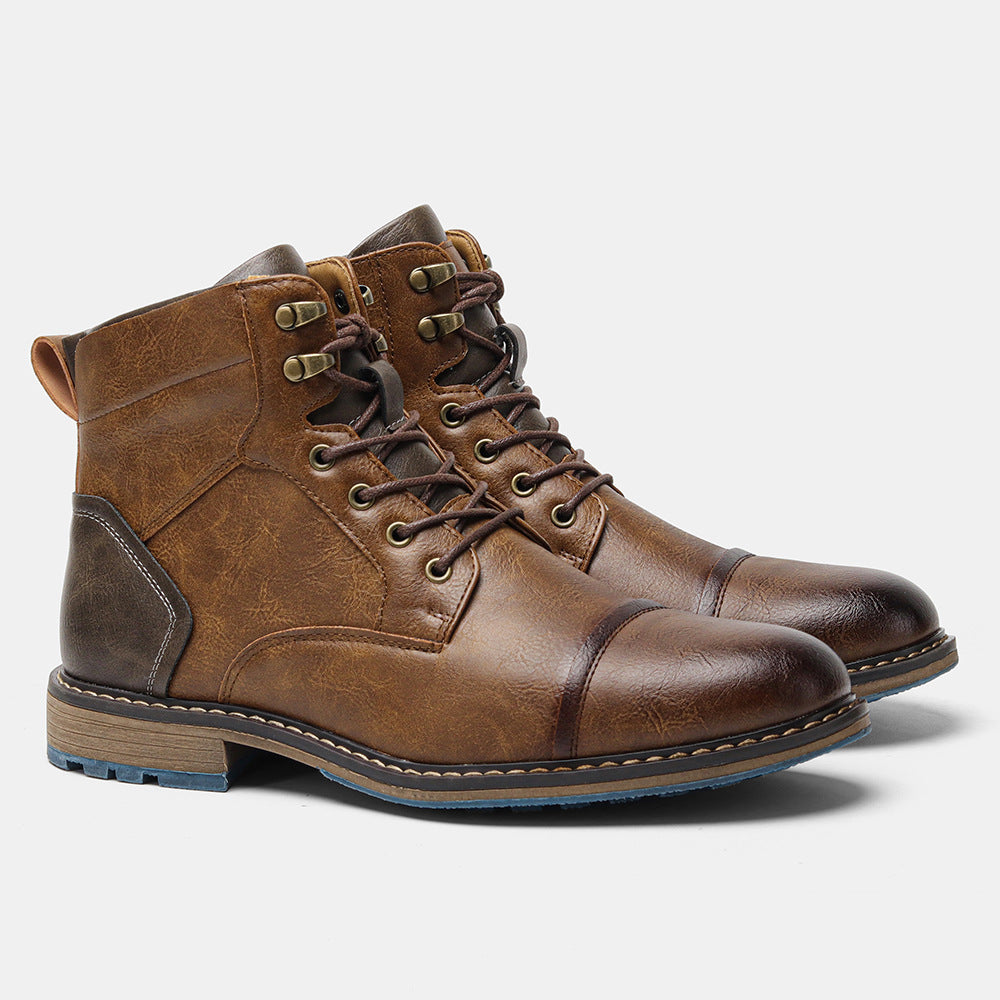 Bottes en Cuir Rétro Classique