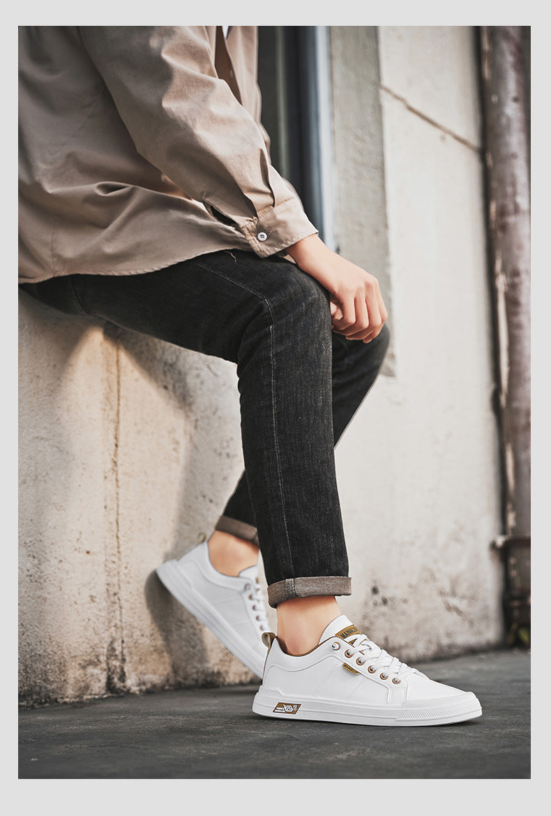 Baskets Basses en Cuir Souple