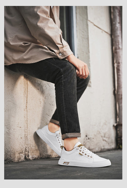 Baskets Basses en Cuir Souple