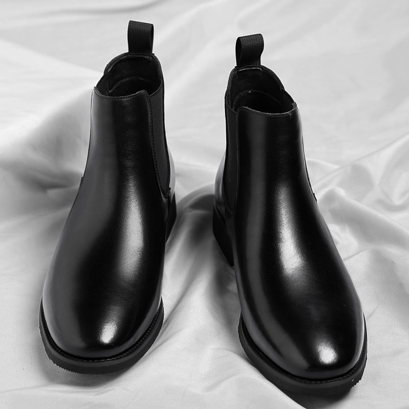 Bottes Rétro en Cuir Doublées Polaire