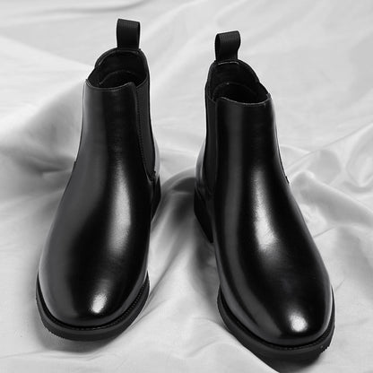 Bottes Rétro en Cuir Doublées Polaire