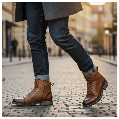 Bottes en Cuir Rétro Classique