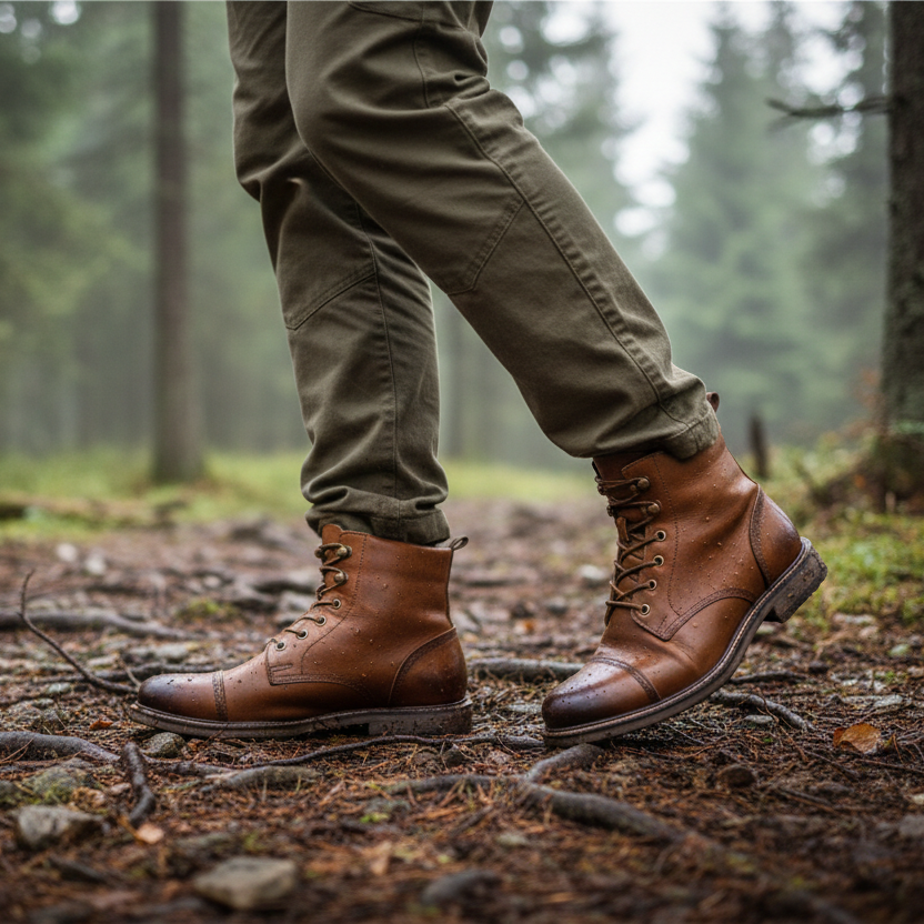 Bottes en Cuir Rétro Classique