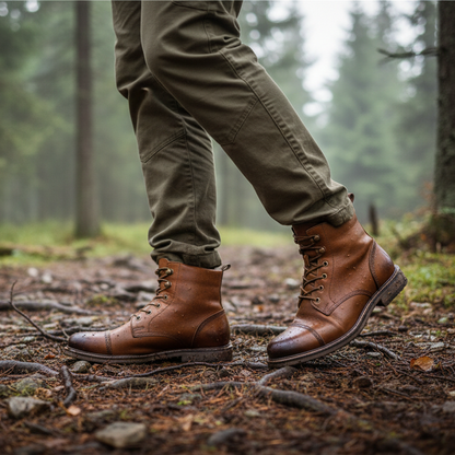 Bottes en Cuir Rétro Classique