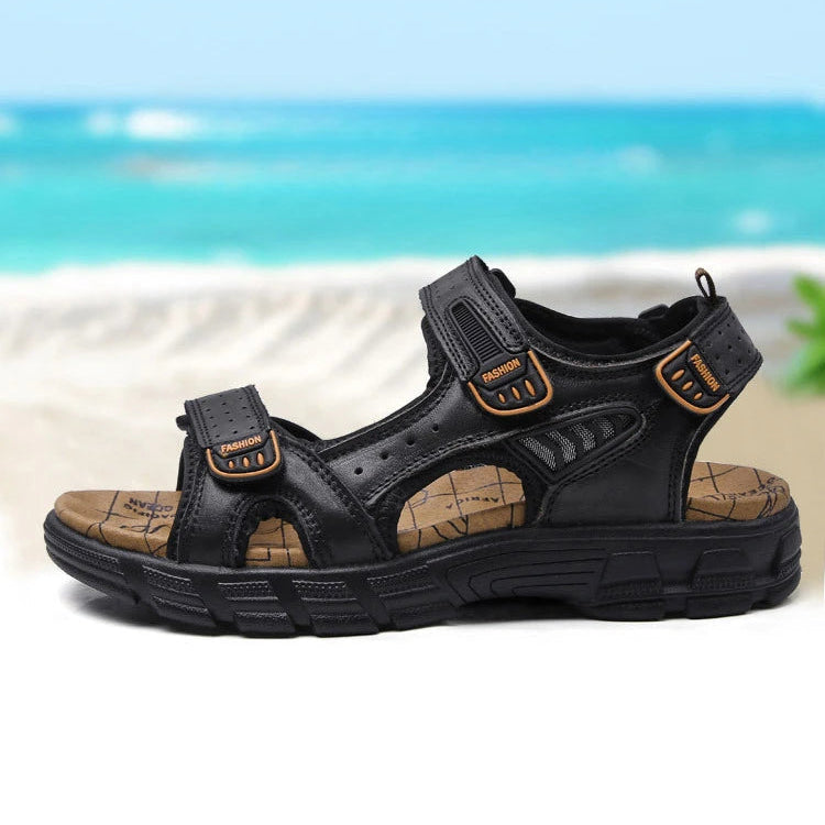 Sandales Rétro en Cuir Respirant