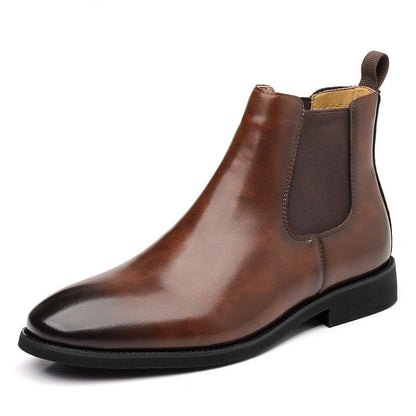Bottes Rétro en Cuir Doublées Polaire