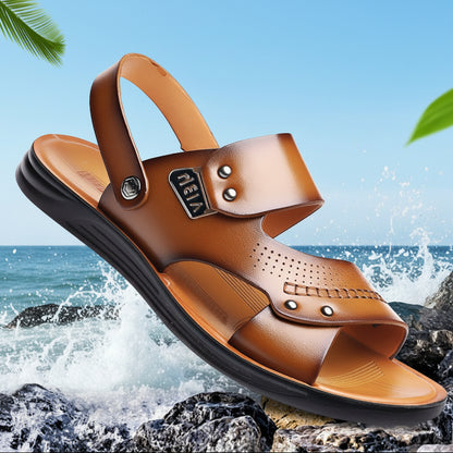 Sandales Cuir Enfilage Rapide